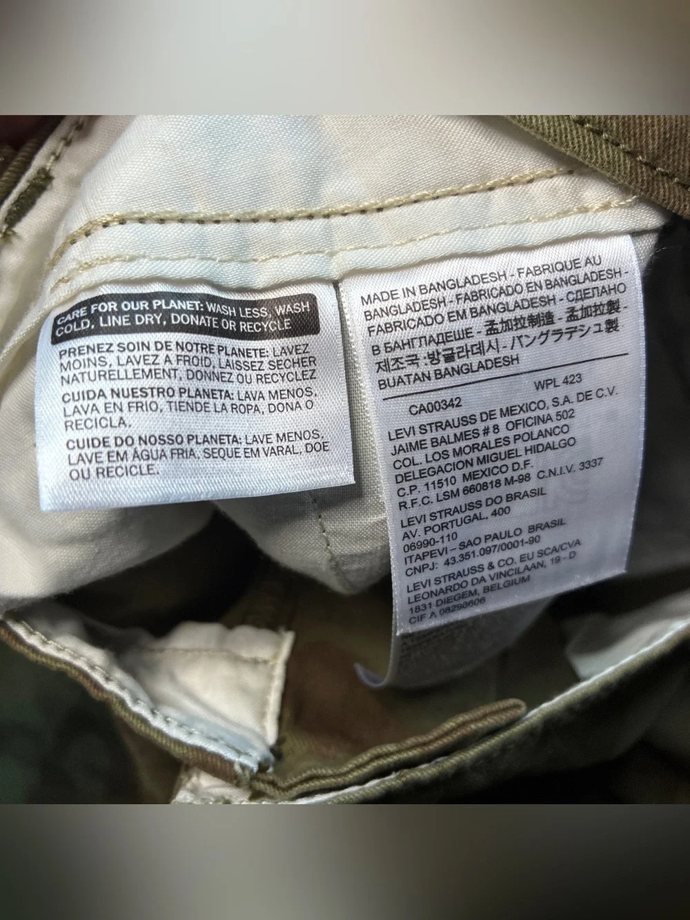 Levi's Men's Carrier Cargo Cotton Camo Comfortable Shorts Green/Brown Size 38